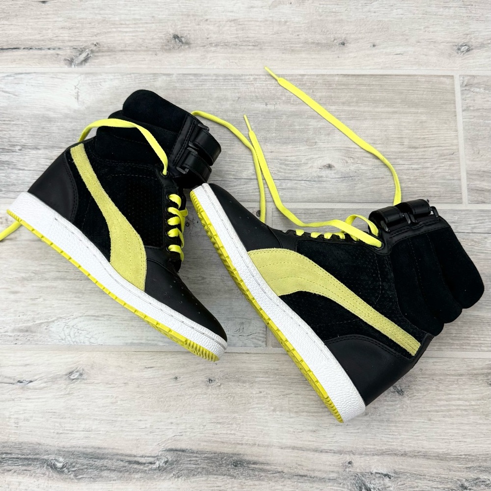 Puma Black & Yellow High-Top Sneakers - Picture 8 of 9